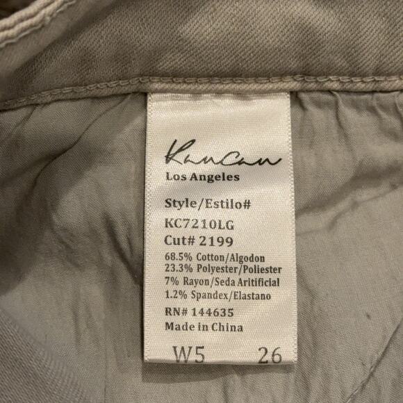 KanCan Jeans Womens 5 26 Beige Distressed Skinny Knee Rip‎ Stretch KC7210LG NWT - Picture 7 of 16